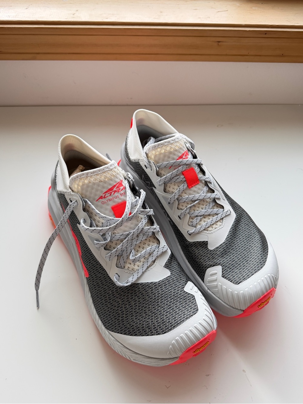 Altra Men's Gray and Coral Trail Running Shoes Olympus 275